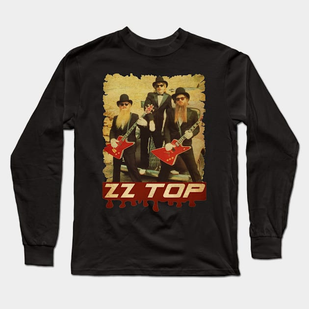 ZZ Top Vintage Long Sleeve T-Shirt by Teling Balak